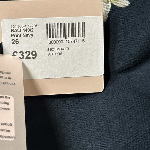 NEW Piero Moretti Blossom Shift Dress in Navy Women’s Italian Plus Size ~26 - Picture 7 of 13